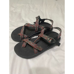 Chaco Men Size 12 z2 toe loop hiking water sport sandal red gray black classic